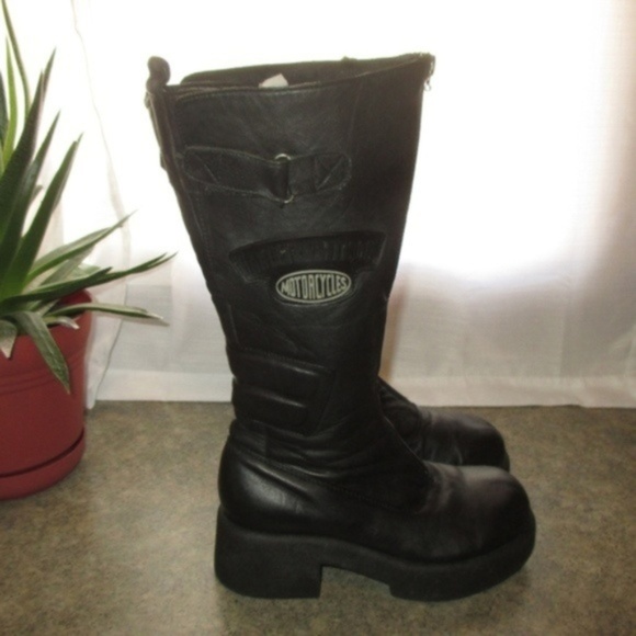chunky heel riding boots